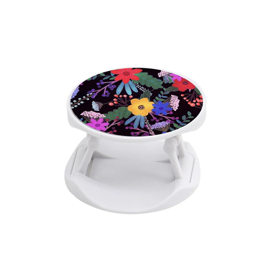 Black & Colourful Floral Pattern FunGrip