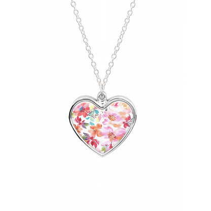 Spring Floral Pattern Necklace