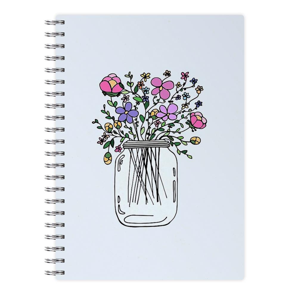Cartoon Flower Jar Notebook - Fun Cases