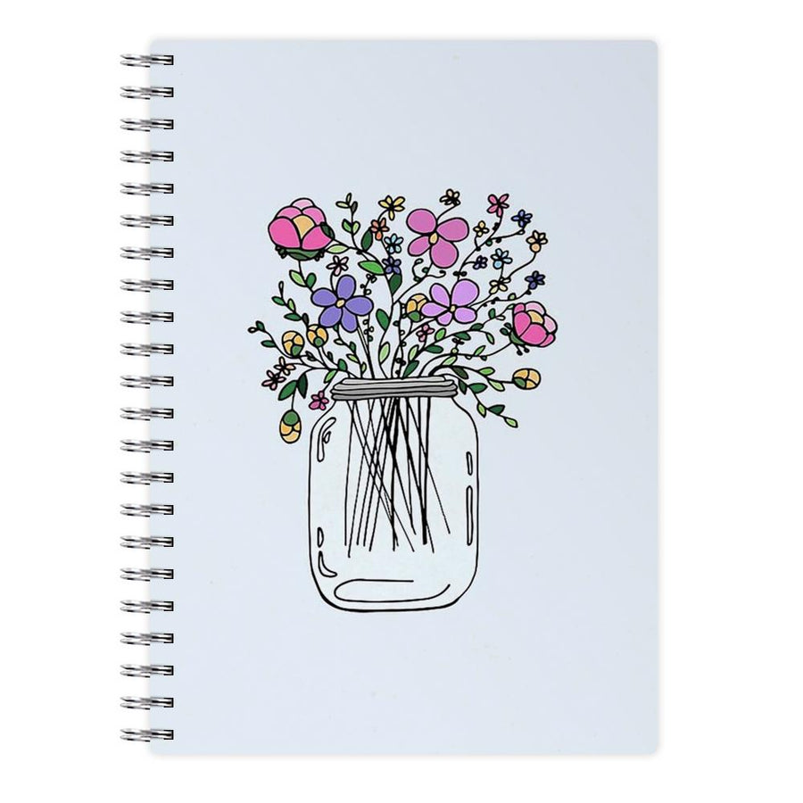 Cartoon Flower Jar Notebook - Fun Cases