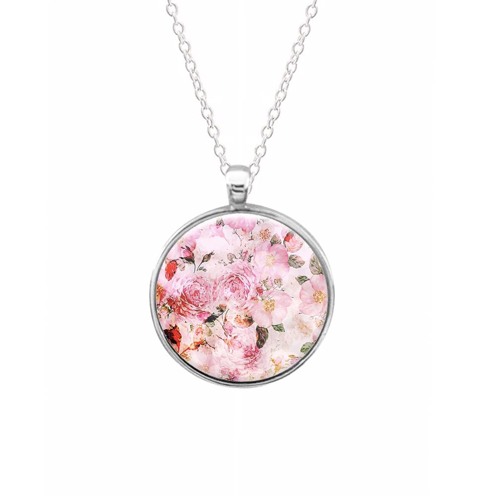 Pretty Pink Chic Floral Pattern Keyring - Fun Cases