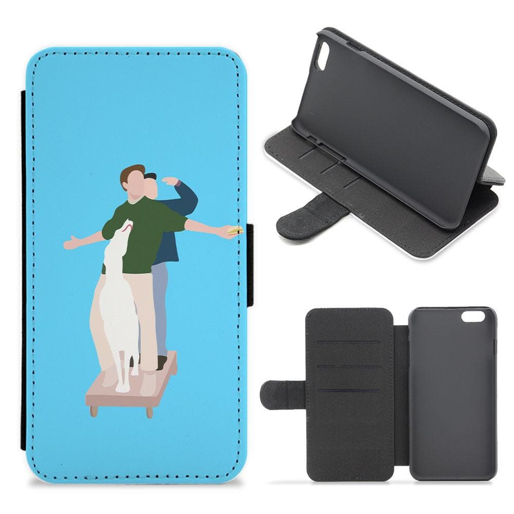 Two Men And A Dog - Friends Flip / Wallet Phone Case