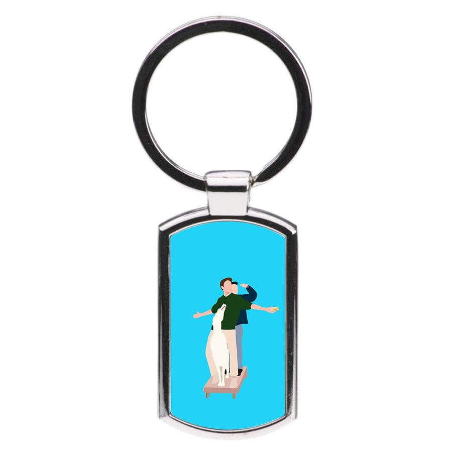 Two Men And A Dog - Friends Luxury Keyring