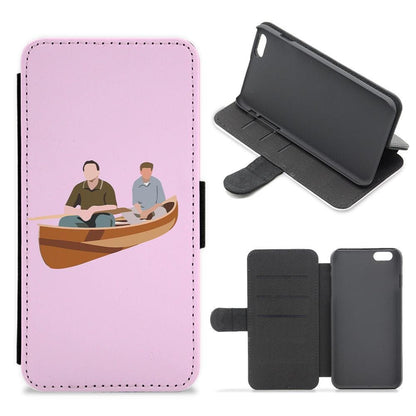 Two Men In A Boat - Friends Flip / Wallet Phone Case