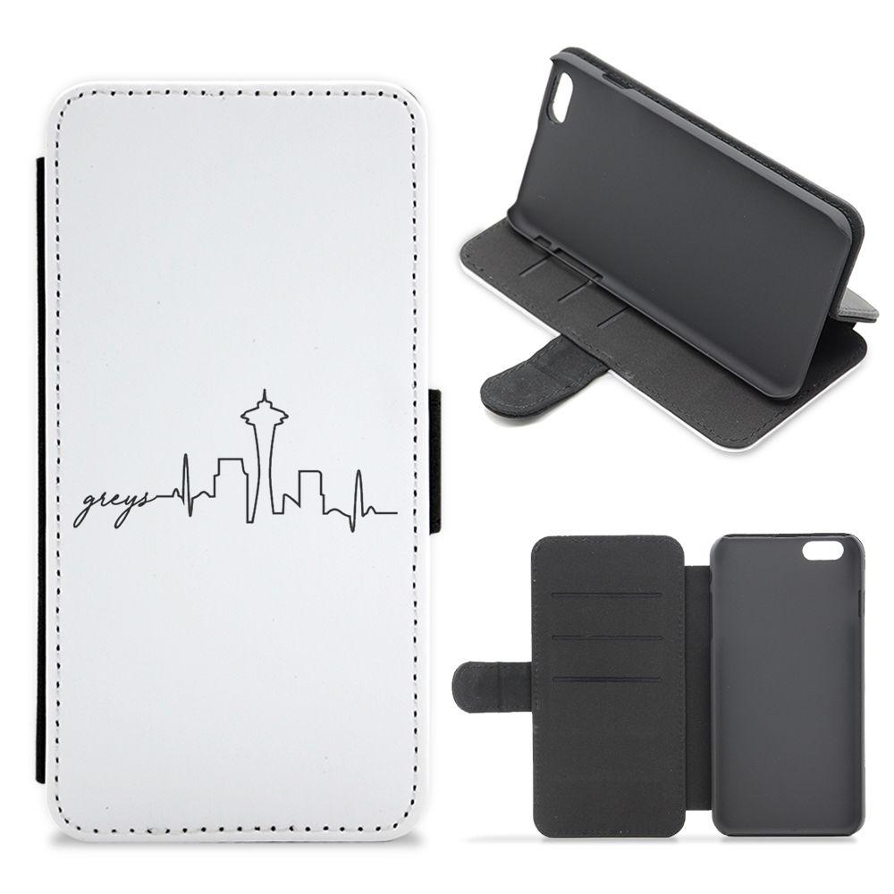 Grey's Skyline - Grey's Anatomy Flip / Wallet Phone Case