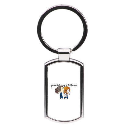 You're My Person Cartoon - Grey's Anatomy Luxury Keyring