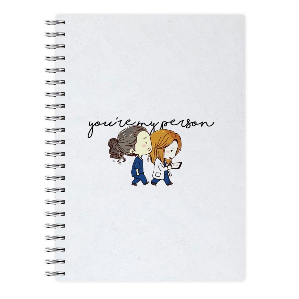 You're My Person Cartoon - Grey's Anatomy Notebook