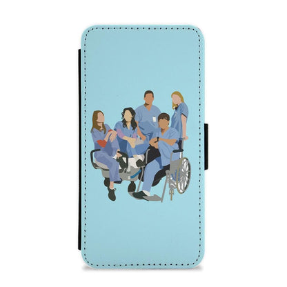 Greys Anatomy Cast Flip / Wallet Phone Case