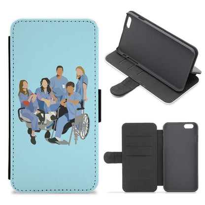 Greys Anatomy Cast Flip / Wallet Phone Case