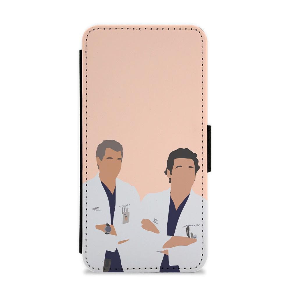 Two Doctors Arm Crossed - Grey's Anatomy Flip / Wallet Phone Case