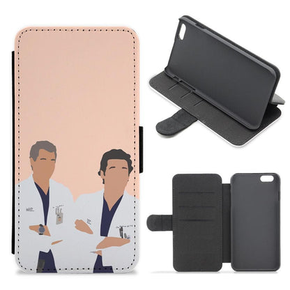 Two Doctors Arm Crossed - Grey's Anatomy Flip / Wallet Phone Case