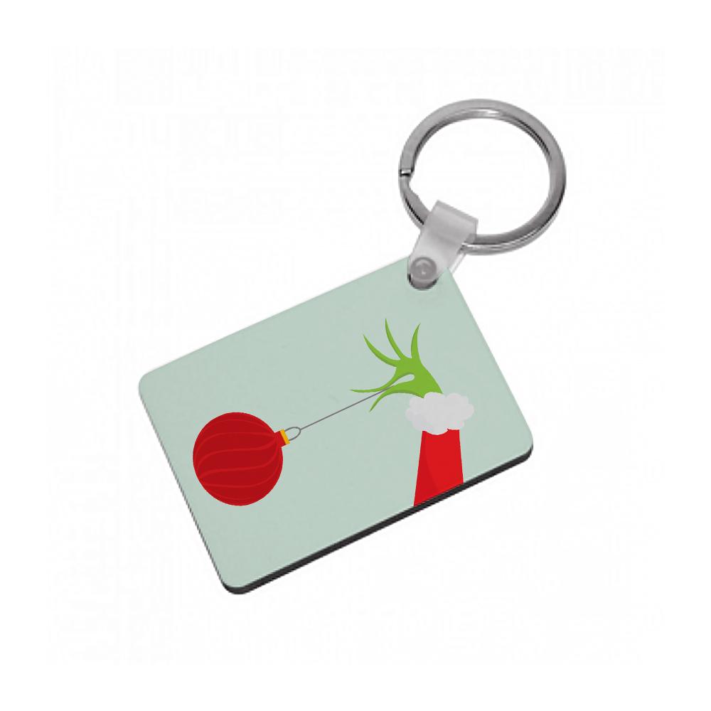 Christmas Bauble - Grinch Keyring