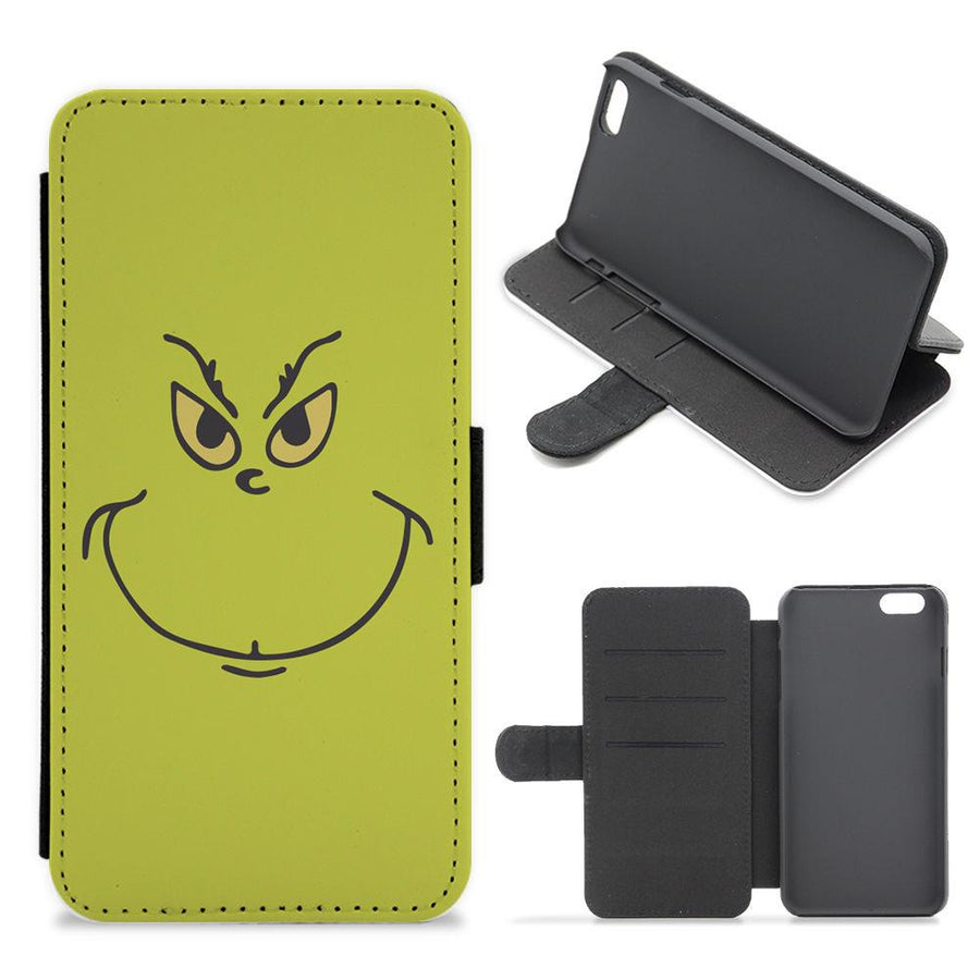 Grinch Smile Flip / Wallet Phone Case
