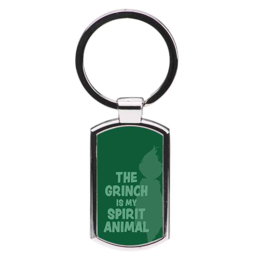 The Grinch Is My Spirit Animal Luxury Keyring