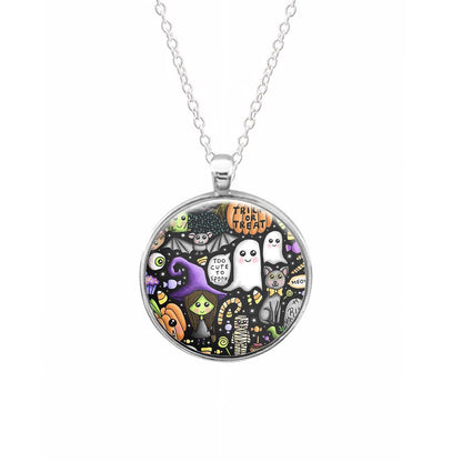 Colourful Halloween Pattern Keyring - Fun Cases