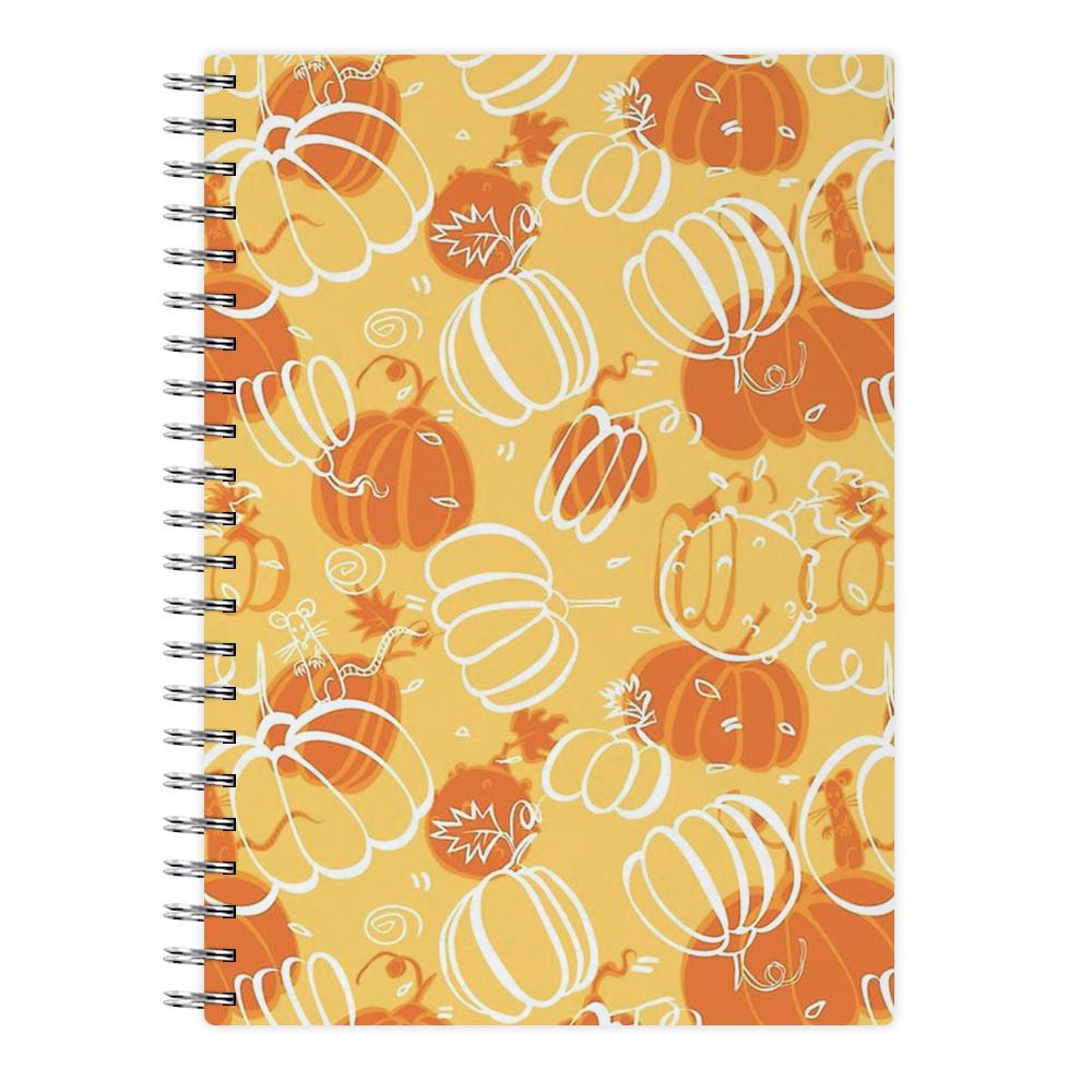 Drawn Pumpkin Pattern Notebook - Fun Cases