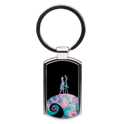 Watercolour Nightmare Before Christmas Luxury Keyring