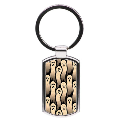 Vintage Wriggly Ghost Pattern Luxury Keyring