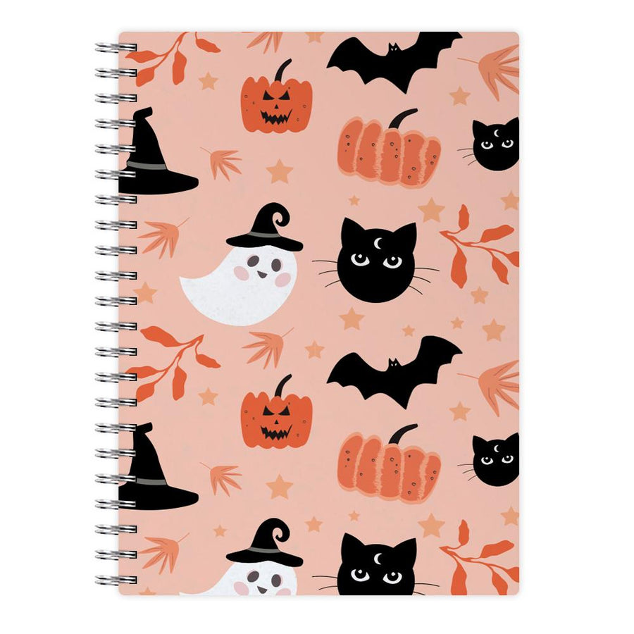 Pretty Pink Halloween Pattern Notebook