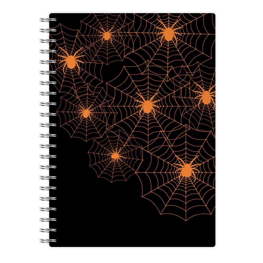 Orange Spider Web  Notebook