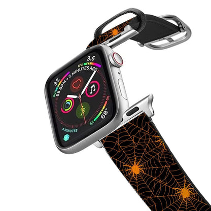 Orange Spider Web  Apple Watch Strap