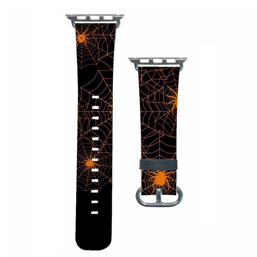 Orange Spider Web  Apple Watch Strap