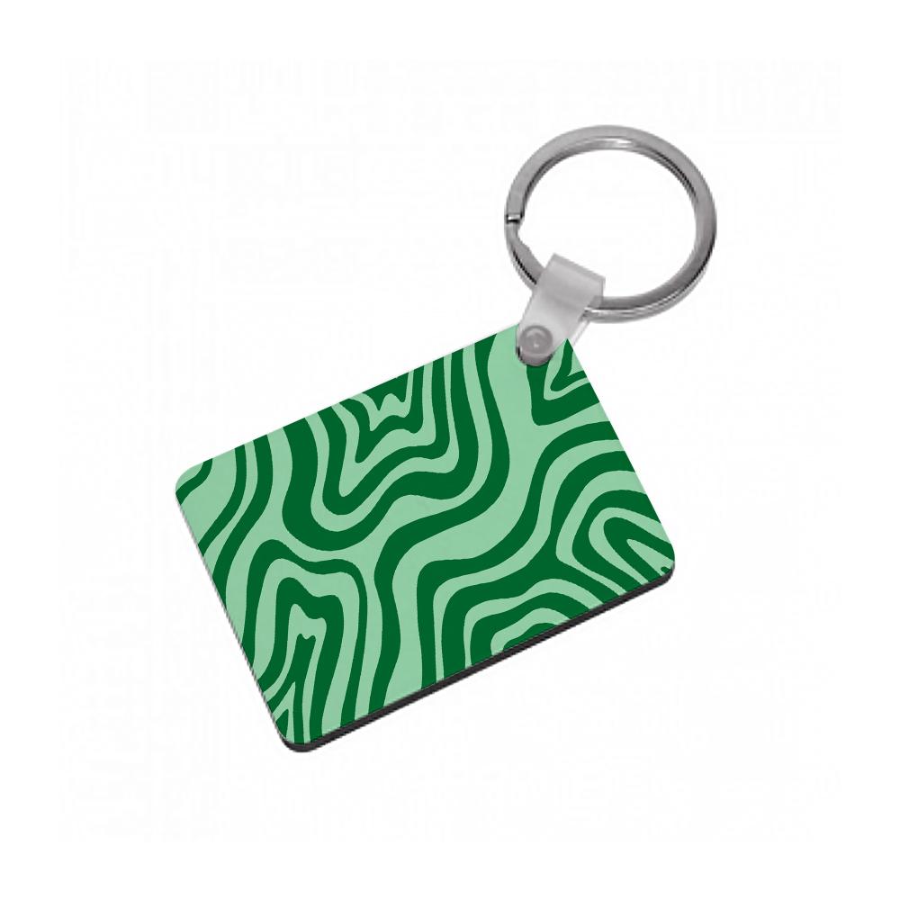 Green Abstract Halloween  Keyring