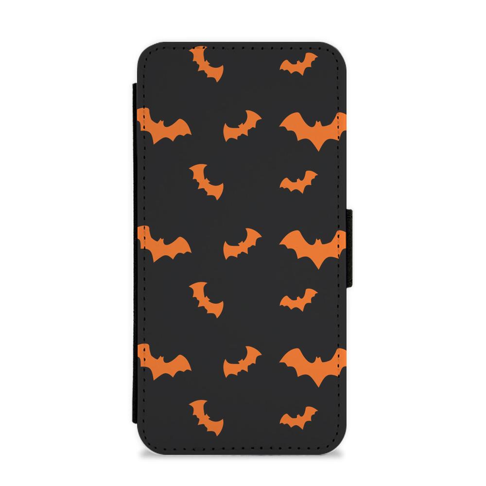 Orange Bat Flip / Wallet Phone Case