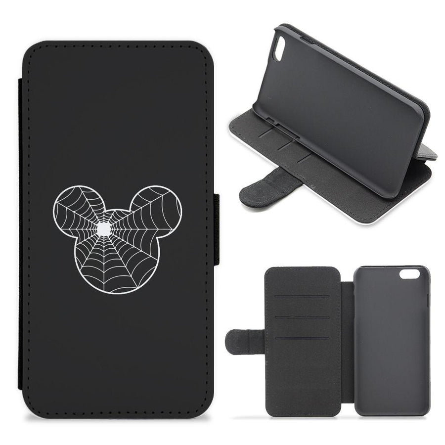 Mickey Mouse Spider Web - Halloween Flip / Wallet Phone Case