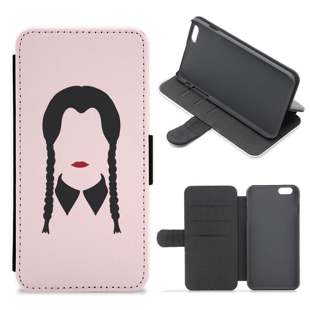 Faceless Wednesday - Halloween Flip / Wallet Phone Case