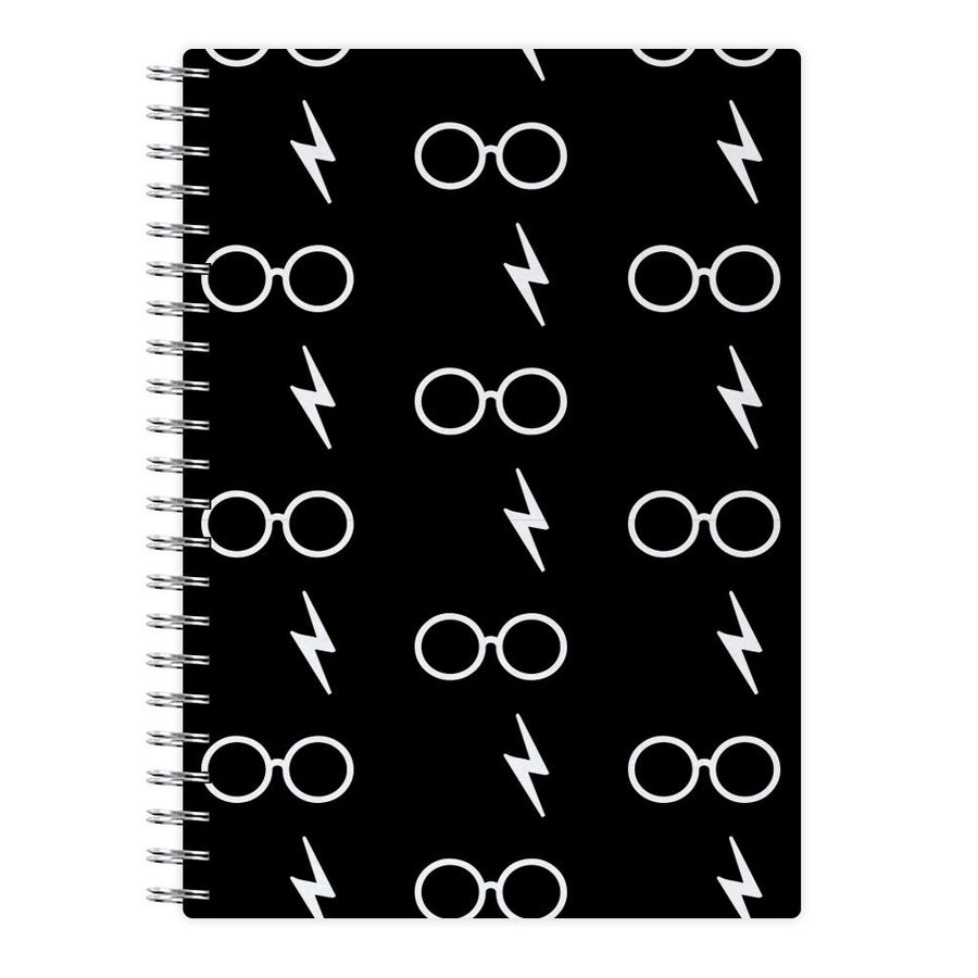Glasses & Scar Pattern - Harry Potter Notebook