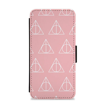 The Deathly Hallows Symbol Pattern - Harry Potter Flip / Wallet Phone Case