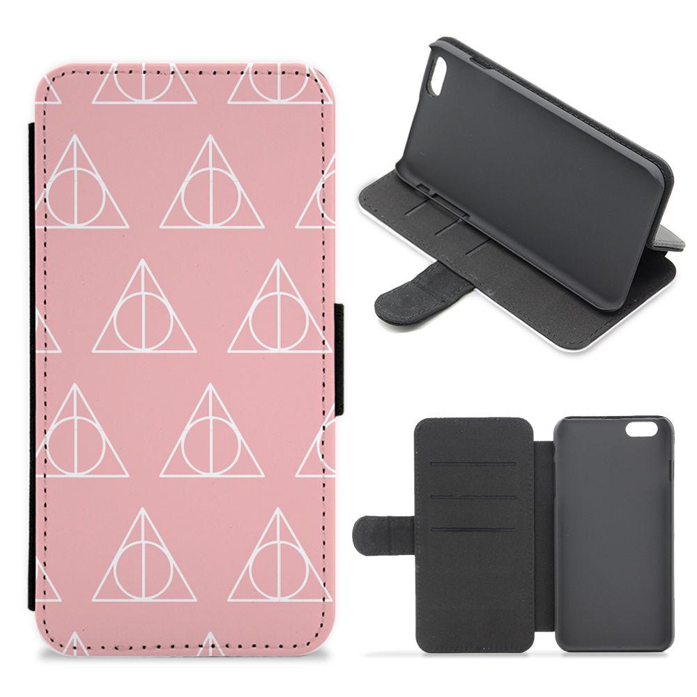 The Deathly Hallows Symbol Pattern - Harry Potter Flip / Wallet Phone Case