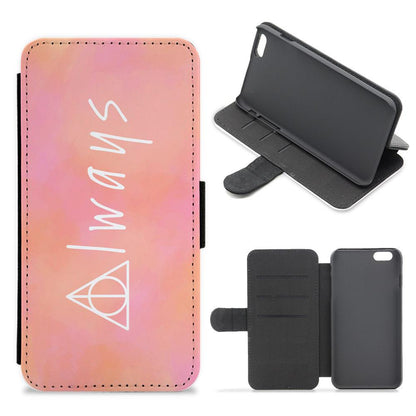 Deathly Always - Harry Potter Flip / Wallet Phone Case