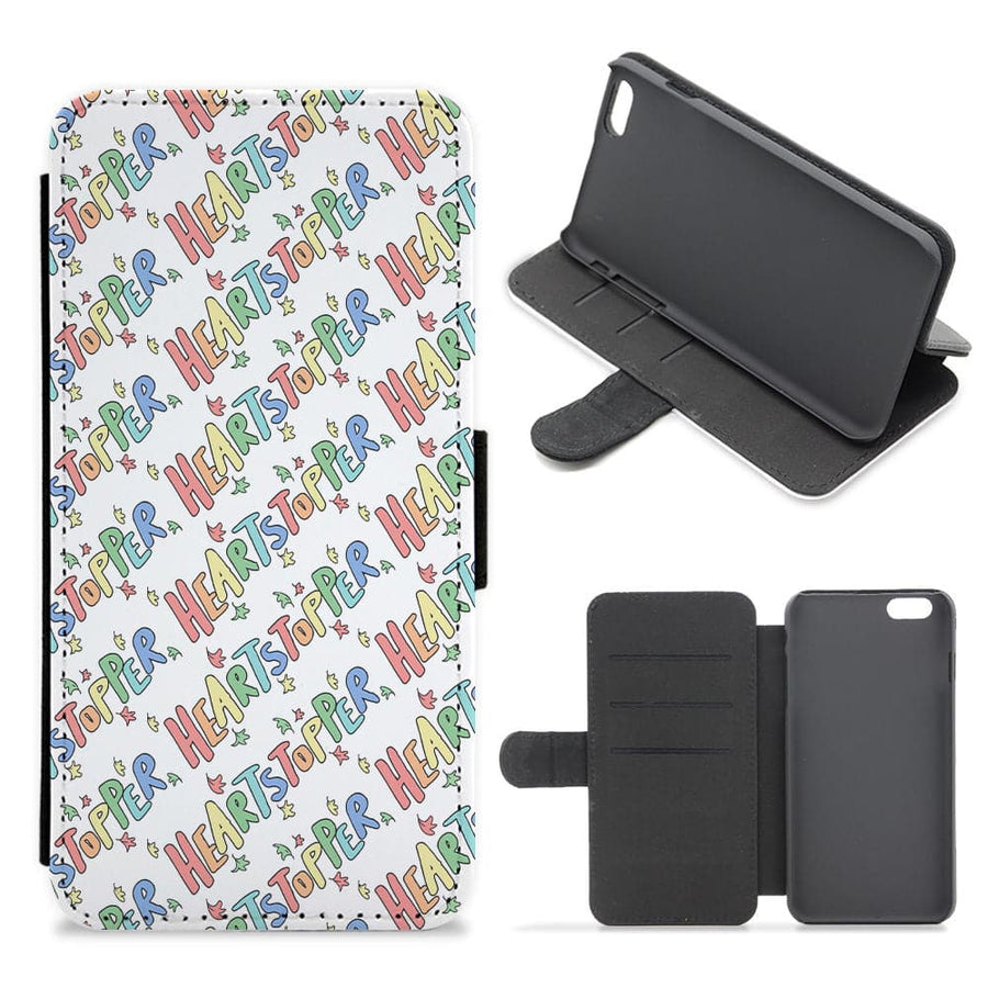 Heartstopper Pattern Flip / Wallet Phone Case
