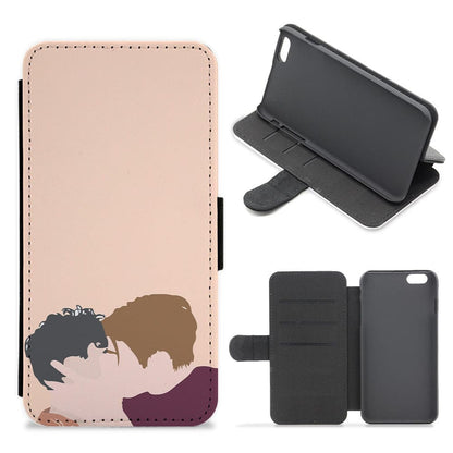 Nick And Charlie Kissing - Heartstopper Flip / Wallet Phone Case