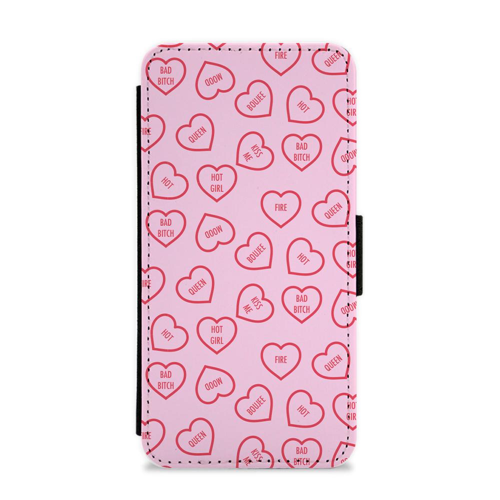 Hot Girl Summer Hearts Pattern Flip / Wallet Phone Case