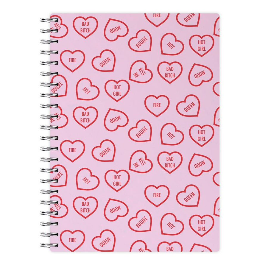 Hot Girl Summer Hearts Pattern Notebook