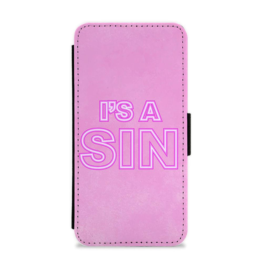 It's A Sin Neon Flip / Wallet Phone Case