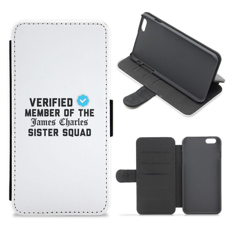Verified Member Of the sister Squad - James Charles Flip / Wallet Phone Case