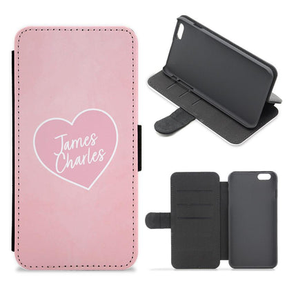 James Charles Heart Flip / Wallet Phone Case