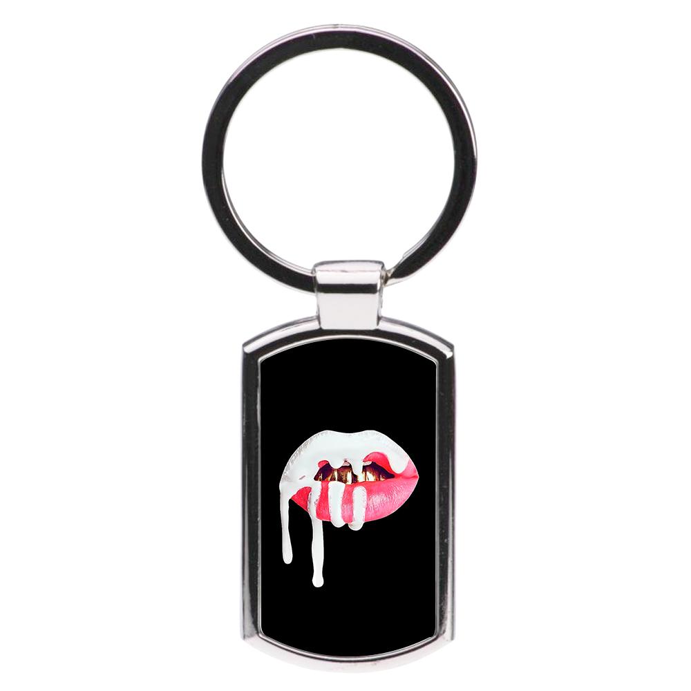 Kylie Jenner - White and Pink Lips Luxury Keyring