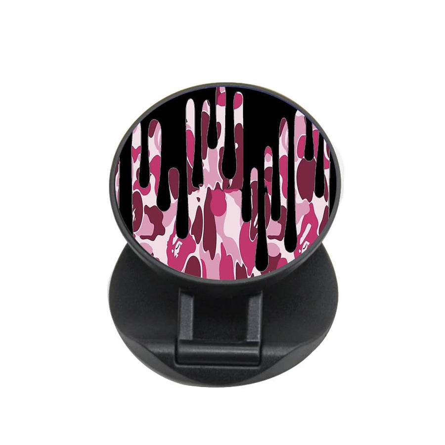 Kylie Jenner - Black & Pink Camo Dripping Cosmetics FunGrip - Fun Cases