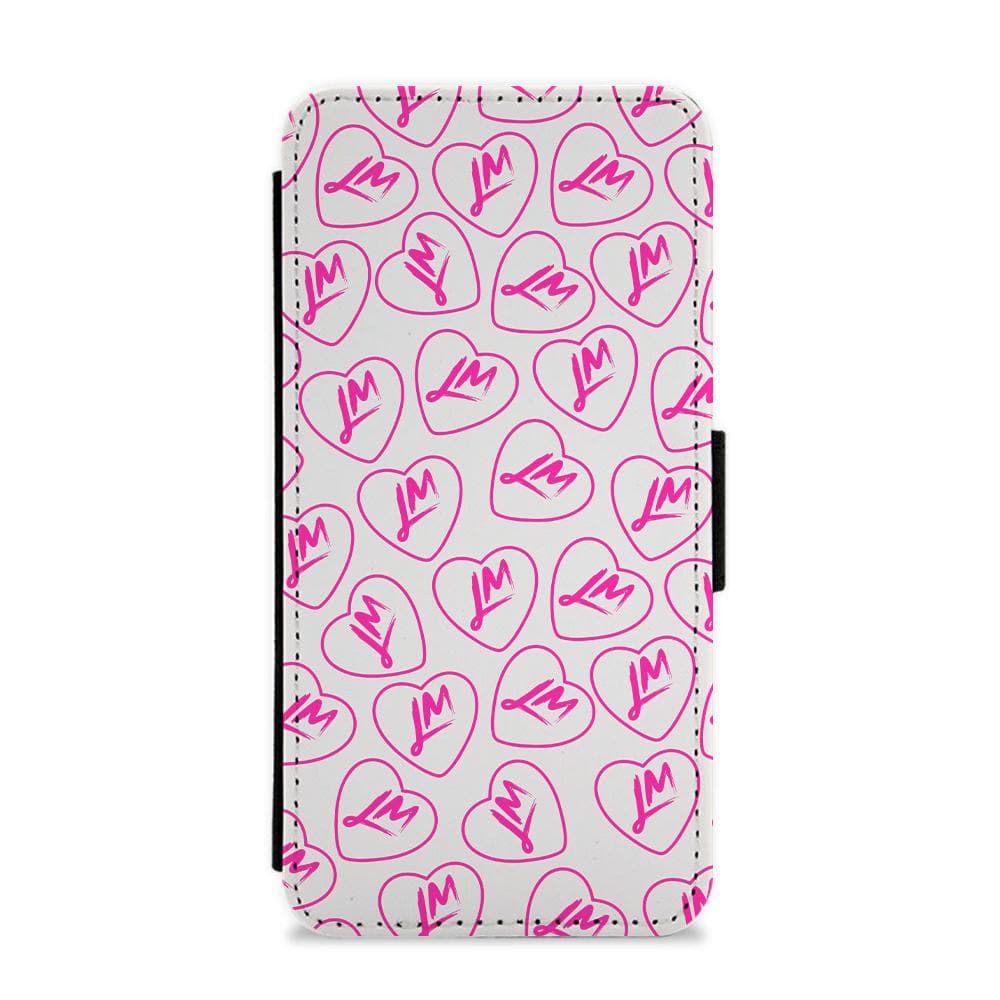 Pink Logo Pattern - Little Mix Flip / Wallet Phone Case