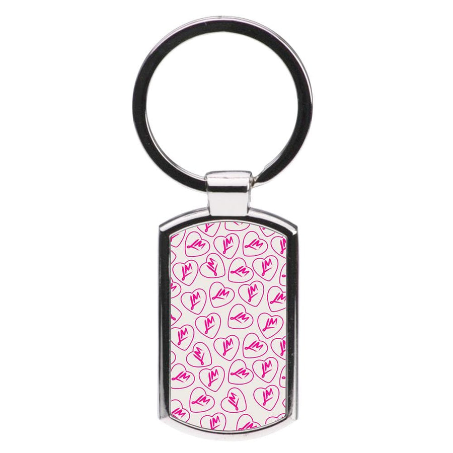Pink Logo Pattern - Little Mix Luxury Keyring