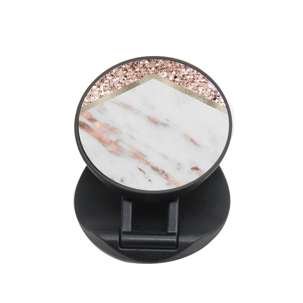 Rose Gold Marble & Glitter FunGrip - Fun Cases