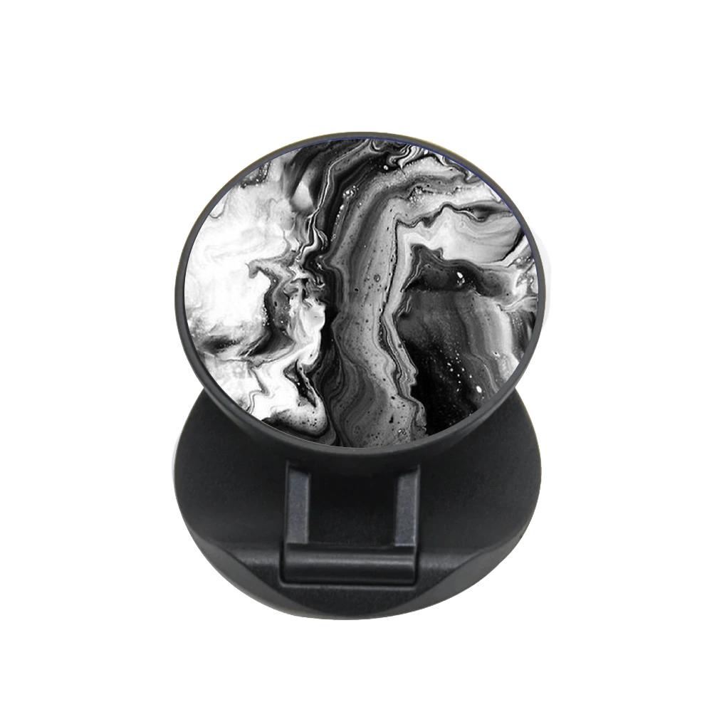 Black and White Leaking Marble FunGrip - Fun Cases