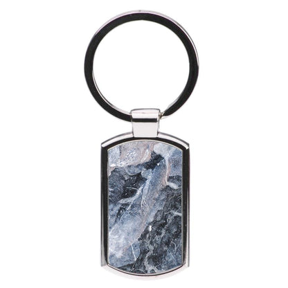 Grey and White Marble Luxury Keyring