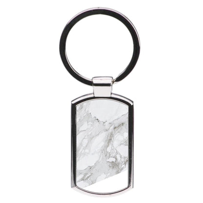 White, Black and Marble Pattern Luxury Keyring