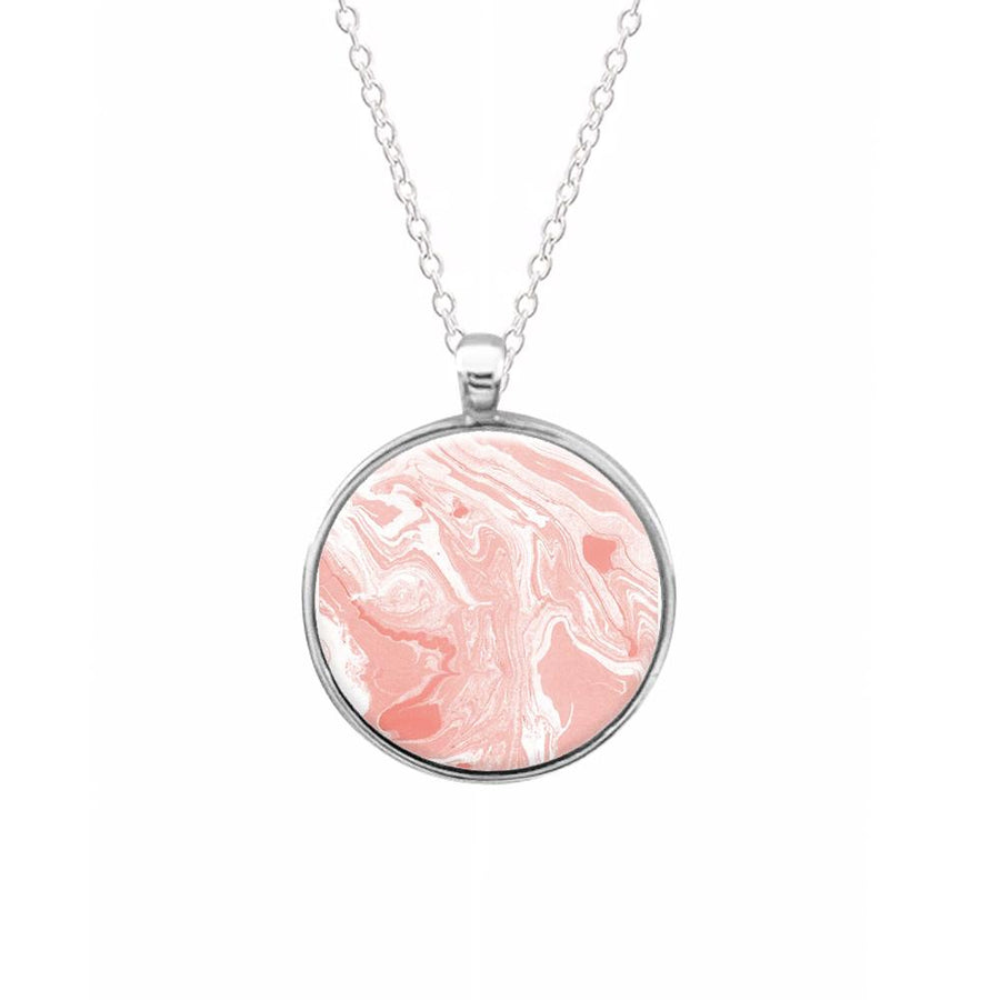 Pink Swirly Marble Keyring - Fun Cases
